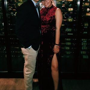 Red Velvet Long Formal Dress - Lulus XL